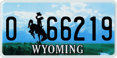 WY license plate 066219