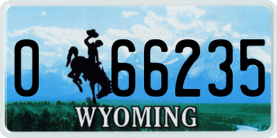 WY license plate 066235