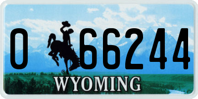 WY license plate 066244