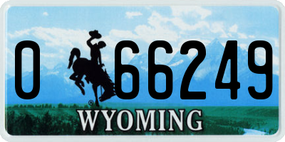 WY license plate 066249