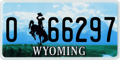 WY license plate 066297