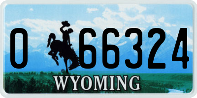 WY license plate 066324