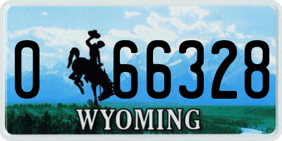 WY license plate 066328
