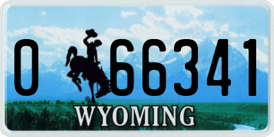 WY license plate 066341