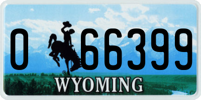 WY license plate 066399