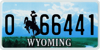WY license plate 066441