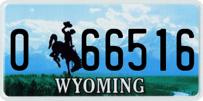 WY license plate 066516