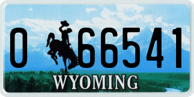 WY license plate 066541