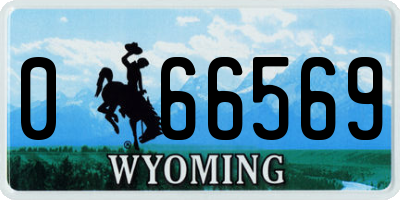WY license plate 066569