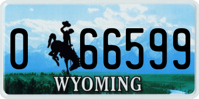 WY license plate 066599