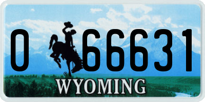 WY license plate 066631