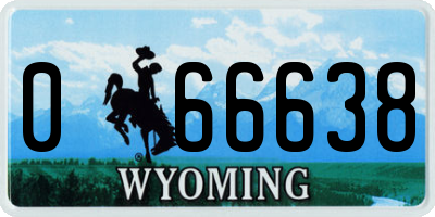 WY license plate 066638