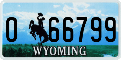 WY license plate 066799