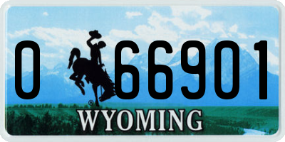 WY license plate 066901