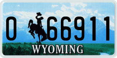 WY license plate 066911