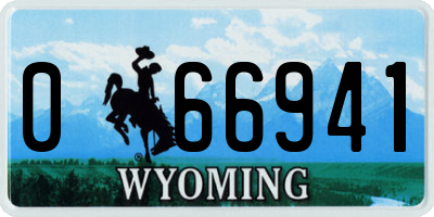 WY license plate 066941