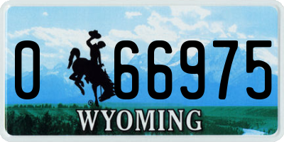 WY license plate 066975