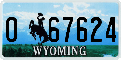 WY license plate 067624