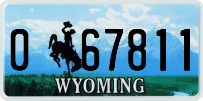 WY license plate 067811