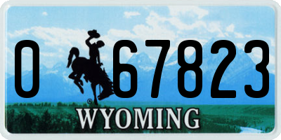 WY license plate 067823