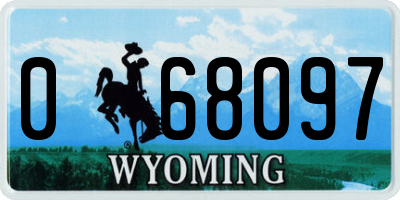 WY license plate 068097