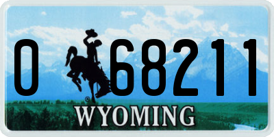 WY license plate 068211