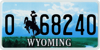 WY license plate 068240