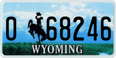 WY license plate 068246