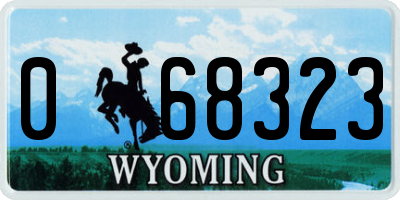 WY license plate 068323