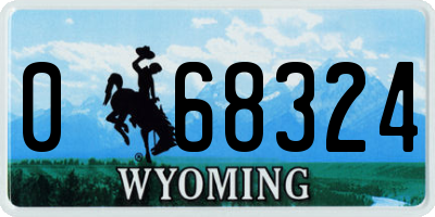 WY license plate 068324
