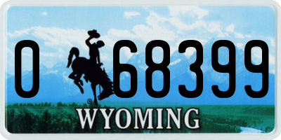 WY license plate 068399