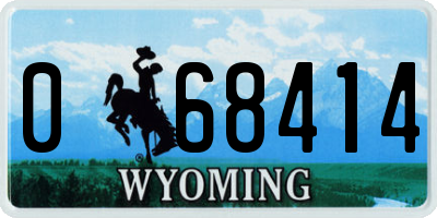 WY license plate 068414