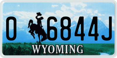 WY license plate 06844J