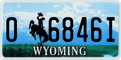 WY license plate 06846I