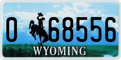 WY license plate 068556