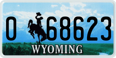 WY license plate 068623