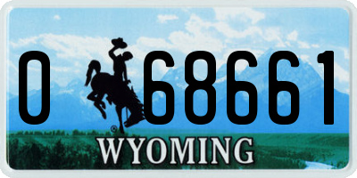 WY license plate 068661