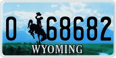 WY license plate 068682