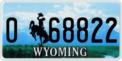 WY license plate 068822