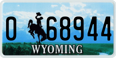 WY license plate 068944