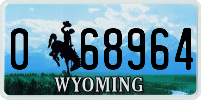 WY license plate 068964