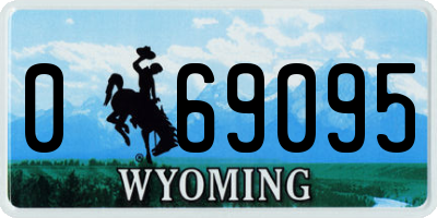 WY license plate 069095
