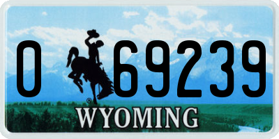 WY license plate 069239