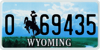 WY license plate 069435