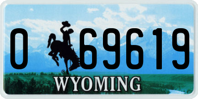 WY license plate 069619