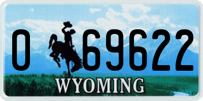 WY license plate 069622