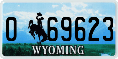 WY license plate 069623