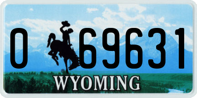 WY license plate 069631