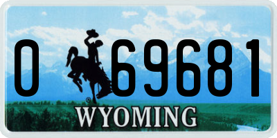 WY license plate 069681