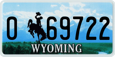 WY license plate 069722